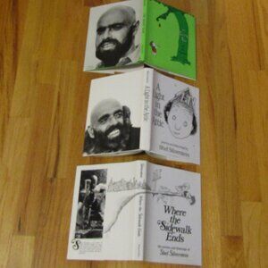 Lot of 3 Shel Silverstein HC/DJ Books LIGHT IN ATTIC GIVING TREE + SIDEWALK ENDS